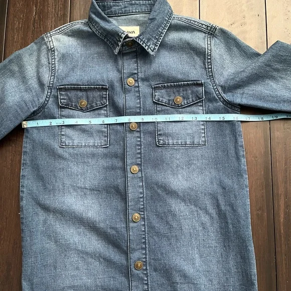 Hudson Jeans kids button down denim dress. Size L - Picture 10 of 12
